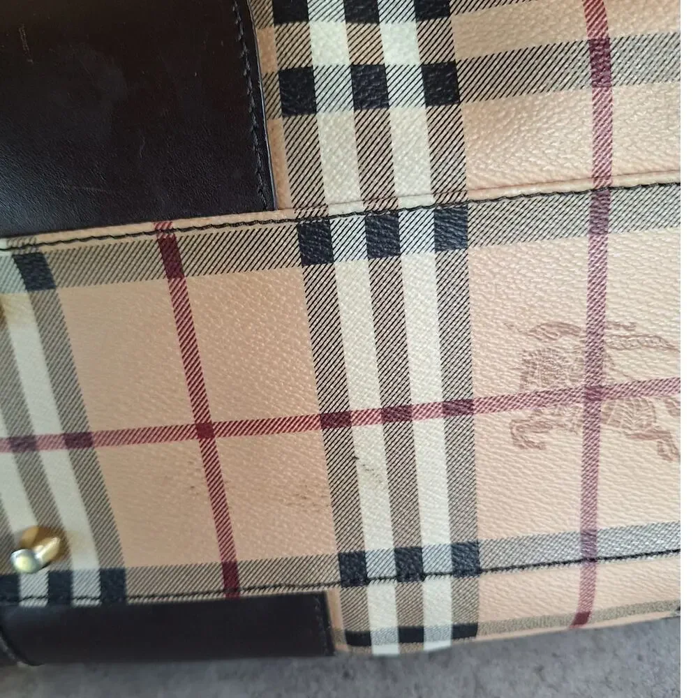 Burberry Haymarket Check Gladstone Bag crossbody satchel novacheck plaid cream